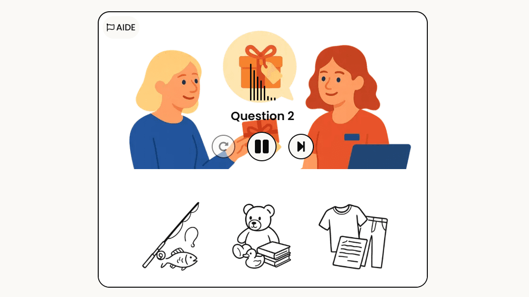 Capture de l'épreuve de compréhension orale